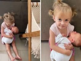 [VIDEO] Mãe "perde" recém-nascida de 6 dias no berço e encontra cena inesperada: 'Tremi toda na hora'