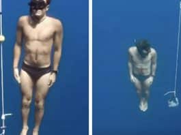 Ele mergulhou 20 metros abaixo da "linha" do oceano e provou TEORIA DO AFUNDAMENTO que tem deixado as pessoas CHOCADAS