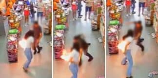 Celular explode no bolso de mulher que fazia compras; veja o (chocante) vídeo