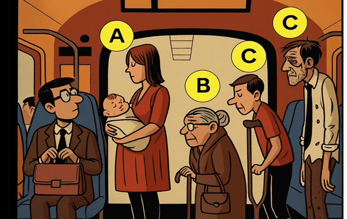 A quem você cederia seu lugar? Responda e confira o que isso pode dizer sobre você?