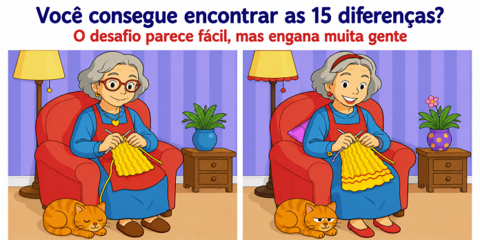 ChatGPT Image 24 de mai. de 2026, 14_59_35 Você consegue encontrar as 15 diferenças? O desafio parece fácil, mas engana muita gente