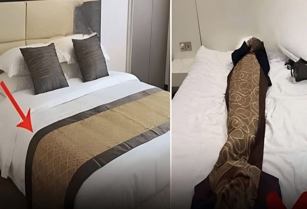 revistapazes.com - Por que os hot&eacute;is colocam uma faixa de tecido sobre a cama? Muitos desconhecem sua utilidade