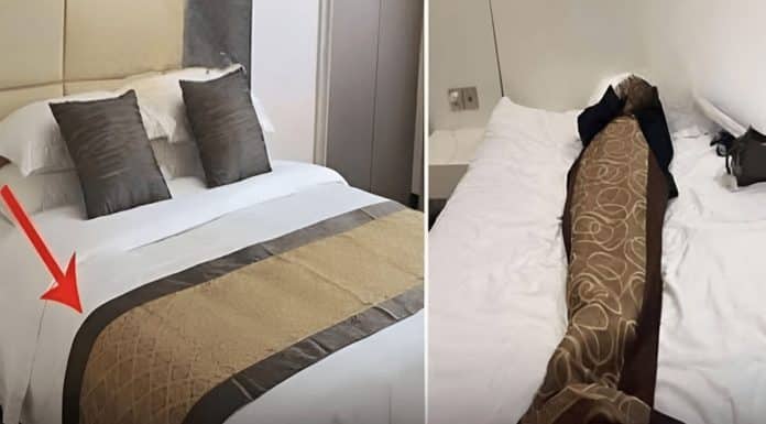 Por que os hotéis colocam uma faixa de tecido sobre a cama? Muitos desconhecem sua utilidade