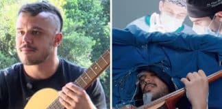 Enquanto médicos retiravam um tumor de seu cérebro, músico brasileiro começou a tocar violão