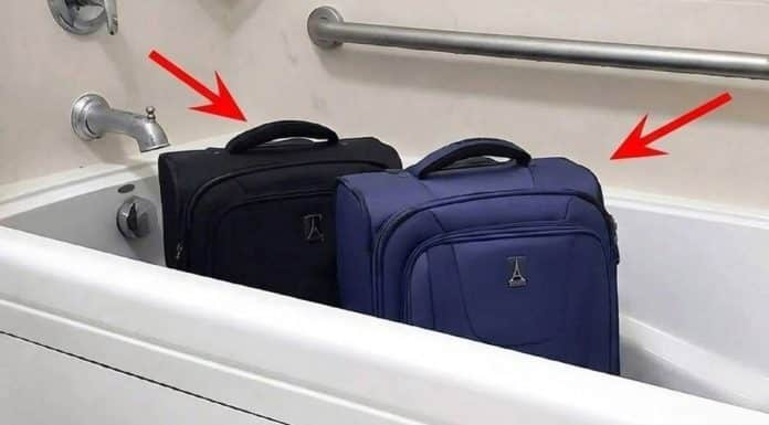 Esta é a razão pela qual você deve colocar sua mala no banheiro ao entrar em um quarto de hotel