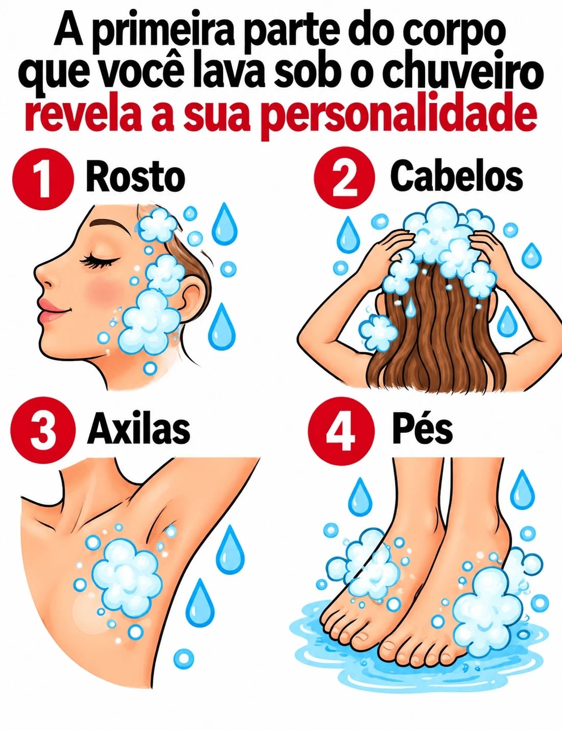 revistapazes.com - A ordem que voc&ecirc; usa ao se lavar no chuveiro mostra como voc&ecirc; toma decis&otilde;es